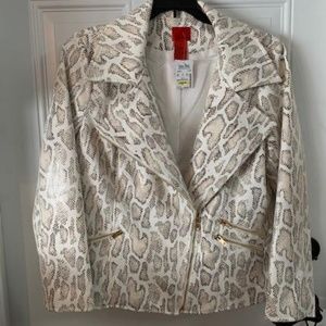 Cristina V. Faux Snakeskin Jacket, Sz XL